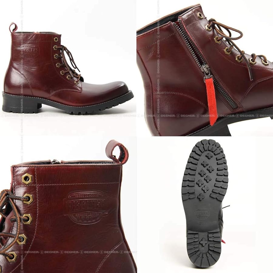 Amazon | [デグナー] シフトガード付レザーZIPブーツ LEATHER
